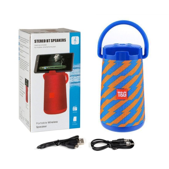 T&G WATERPROOF WIRELESS BLUETOOTH SPEAKER TG-138 FM/TF/AUX/USB/HANDS-FREE ORANGE BLUE T&G WATERPROOF WIRELESS BLUETOOTH SPEAKER TG-138 FM/TF/AUX/USB/HANDS-FREE ORANGE BLUE
